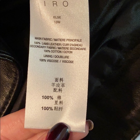 IRO Else Leather Jacket Size 40 (size 8) NWT - Picture 13 of 16